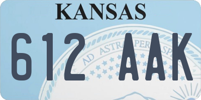 KS license plate 612AAK