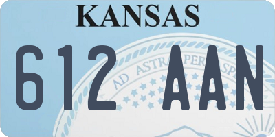 KS license plate 612AAN