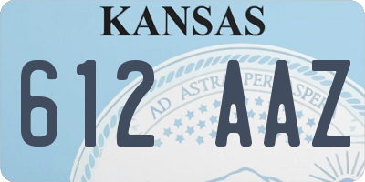 KS license plate 612AAZ