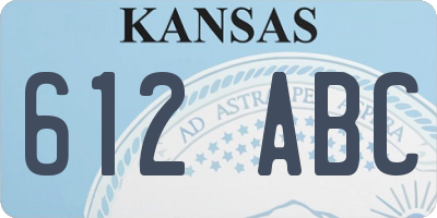 KS license plate 612ABC