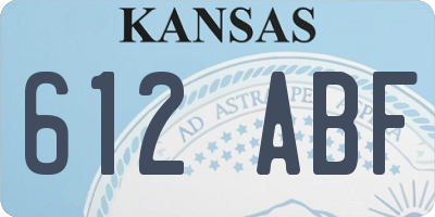 KS license plate 612ABF