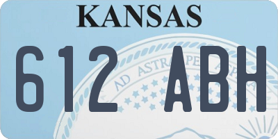 KS license plate 612ABH