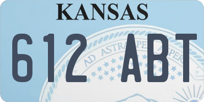 KS license plate 612ABT