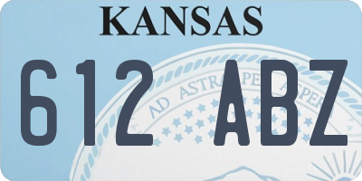 KS license plate 612ABZ