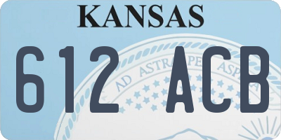 KS license plate 612ACB