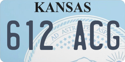KS license plate 612ACG