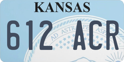 KS license plate 612ACR