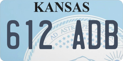 KS license plate 612ADB