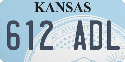 KS license plate 612ADL