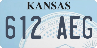 KS license plate 612AEG
