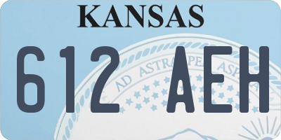 KS license plate 612AEH