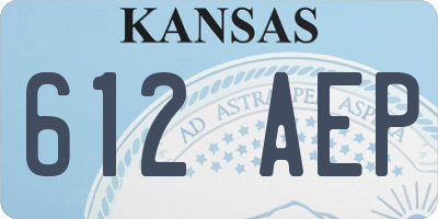 KS license plate 612AEP