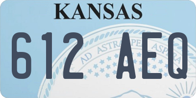 KS license plate 612AEQ