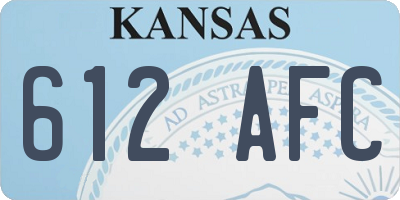 KS license plate 612AFC