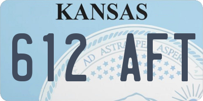 KS license plate 612AFT