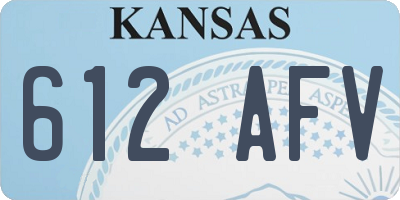KS license plate 612AFV