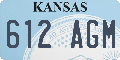 KS license plate 612AGM