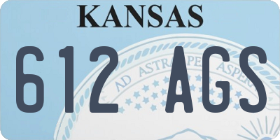 KS license plate 612AGS