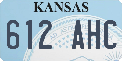 KS license plate 612AHC