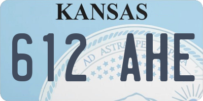 KS license plate 612AHE