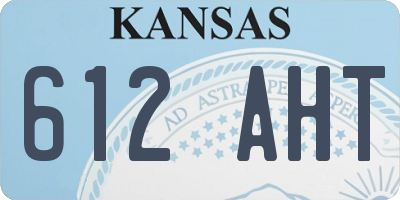 KS license plate 612AHT