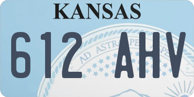 KS license plate 612AHV