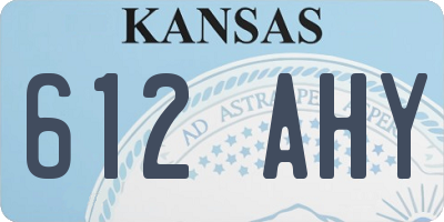 KS license plate 612AHY