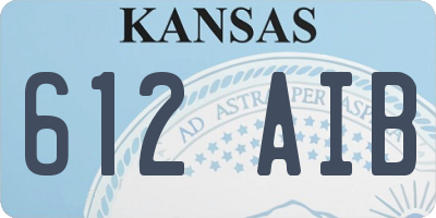 KS license plate 612AIB