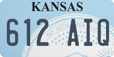 KS license plate 612AIQ