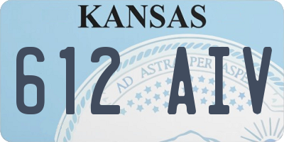 KS license plate 612AIV