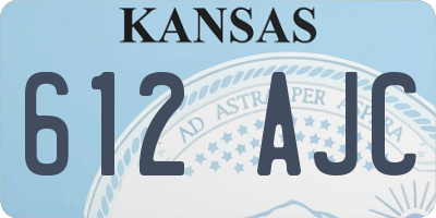 KS license plate 612AJC