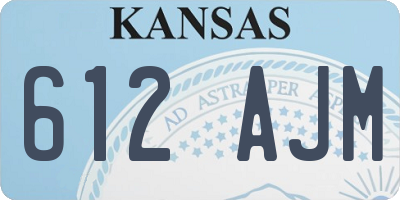 KS license plate 612AJM