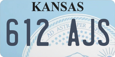 KS license plate 612AJS
