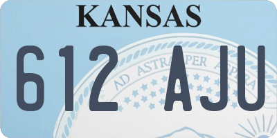 KS license plate 612AJU