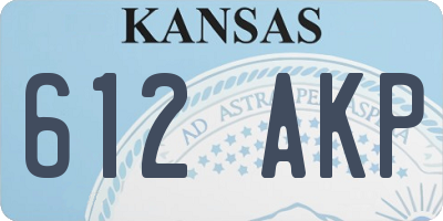 KS license plate 612AKP