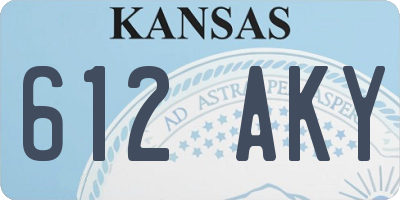 KS license plate 612AKY