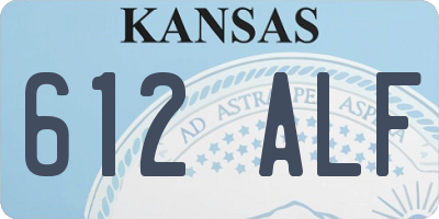 KS license plate 612ALF