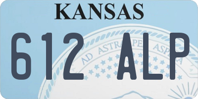 KS license plate 612ALP