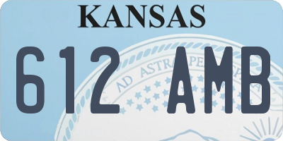 KS license plate 612AMB