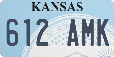 KS license plate 612AMK