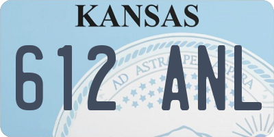 KS license plate 612ANL