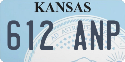 KS license plate 612ANP
