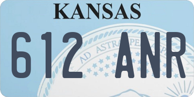 KS license plate 612ANR