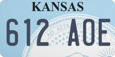 KS license plate 612AOE