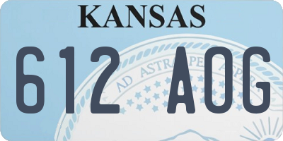 KS license plate 612AOG