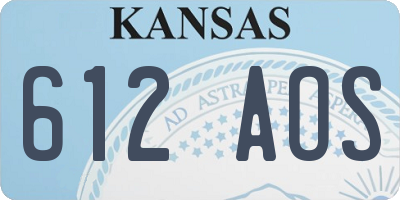 KS license plate 612AOS