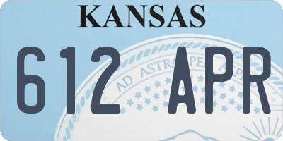 KS license plate 612APR