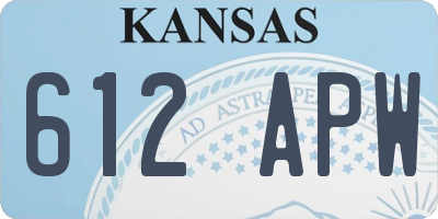 KS license plate 612APW