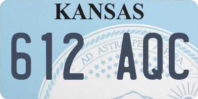 KS license plate 612AQC