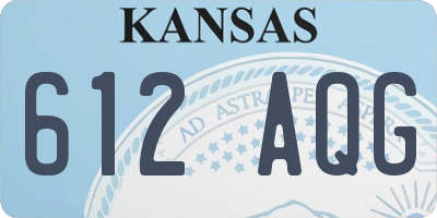 KS license plate 612AQG